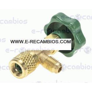 VÁLVULA BOTELLA SERVICIO M1/4"SAE-H7/16"