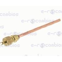 VÁLVULA OBÚS CON TUBO 1/4" SOLDAR